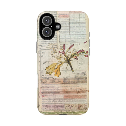 Vintage Botanical Tough Case — Floral Collage Phone Cover