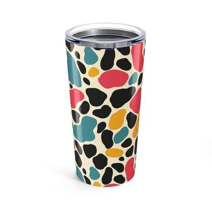 20oz Colorful Abstract Leopard Print Tumbler – Insulated Stainless Steel Travel Cup