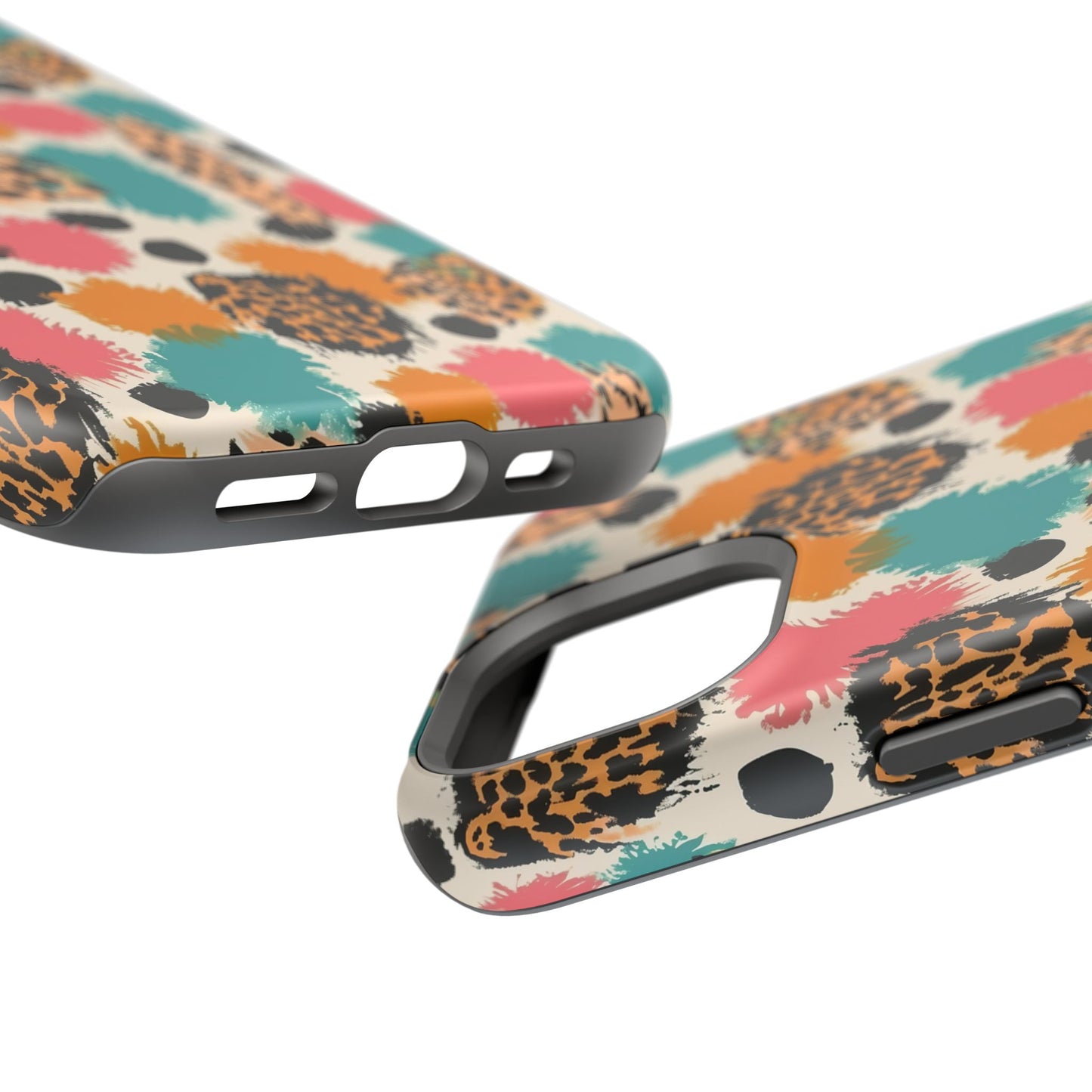 Leopard Splash Magnetic Impact Phone Case — Colorful Abstract Animal Print