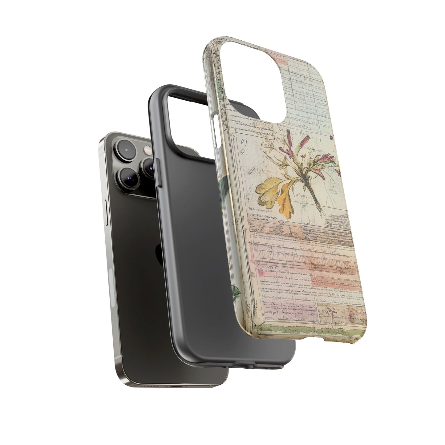 Vintage Botanical Tough Case — Floral Collage Phone Cover