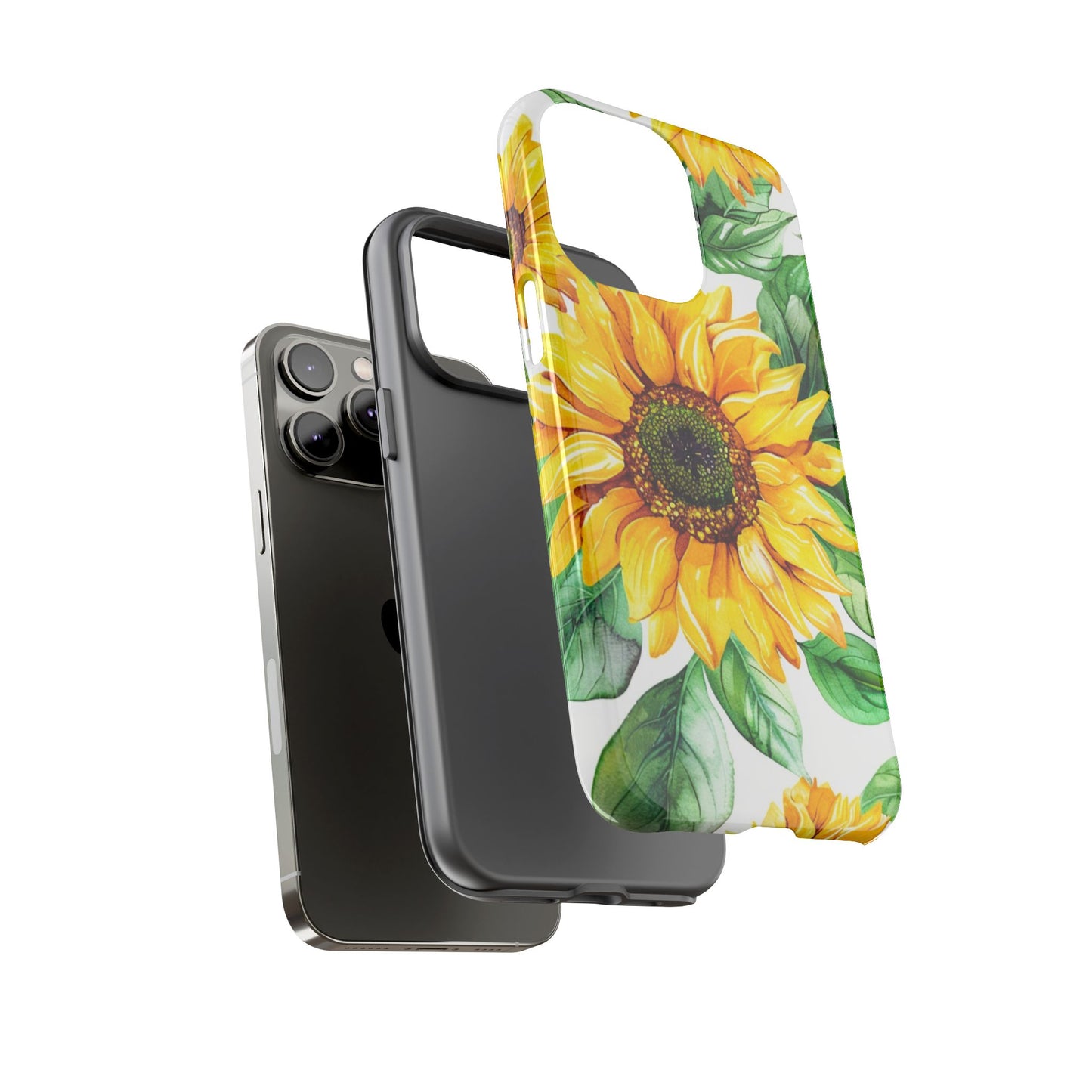 Sunflower Tough Phone Case — Bright Floral Protective Cover