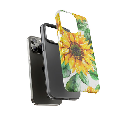 Sunflower Tough Phone Case — Bright Floral Protective Cover