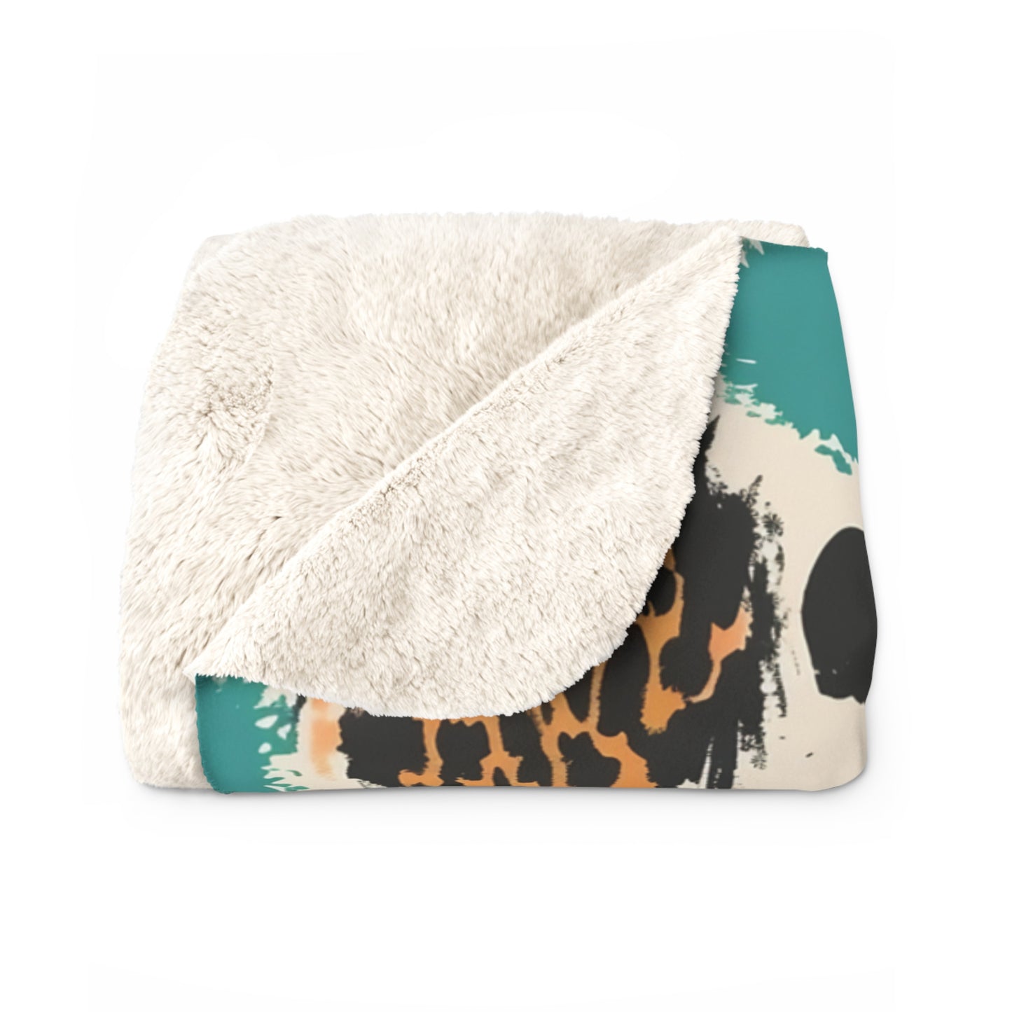 Colorful Leopard Print Sherpa Blanket - Soft Fleece Throw for Cozy Home & Gifts