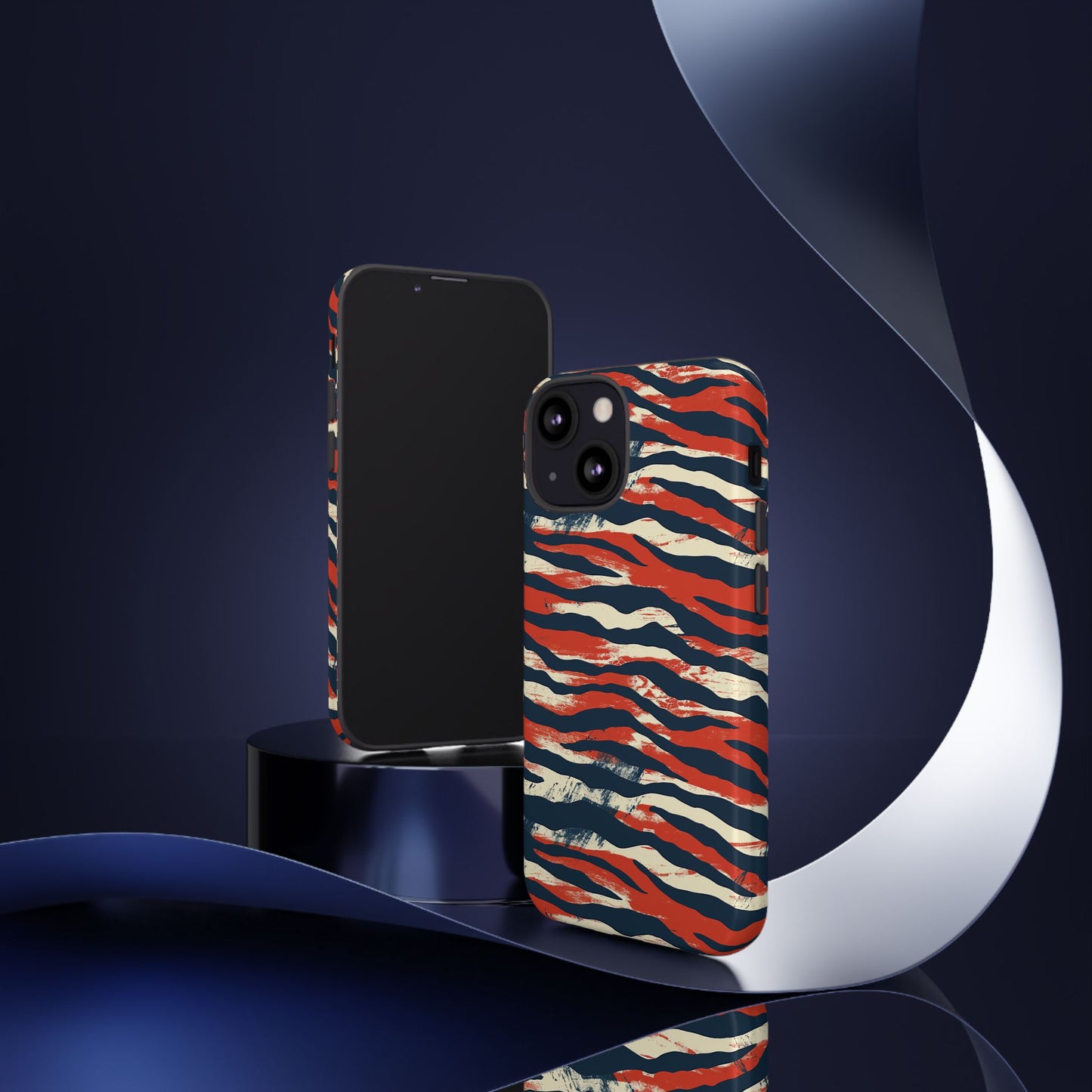 Patriotic Red White Blue Zebra Phone Case,Africa Pattern