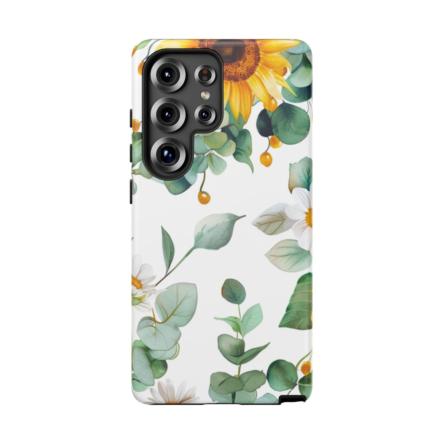 Sunflower & Eucalyptus Tough Phone Case — Protective Floral iPhone Case