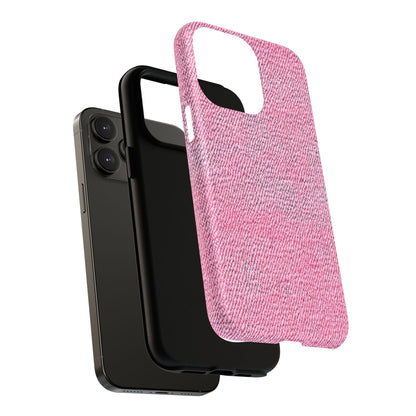 Pink Textured Tough Magnetic Phone Case — Durable Magnetic Snap-On iPhone Cover