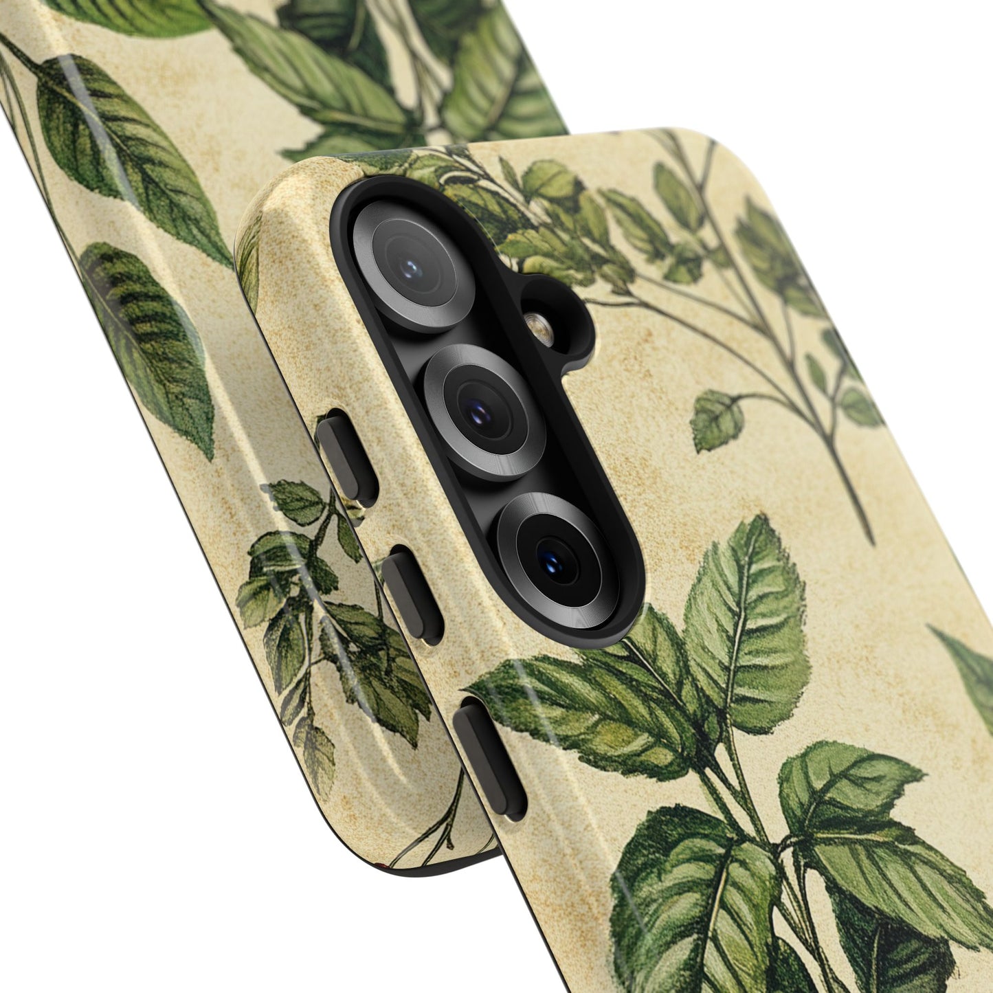 Botanical Leaves Tough Phone Case — Vintage Green Plant Print