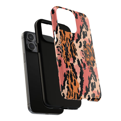 Leopard Print Tough Magnetic Phone Case — Slim Protective iPhone Cover