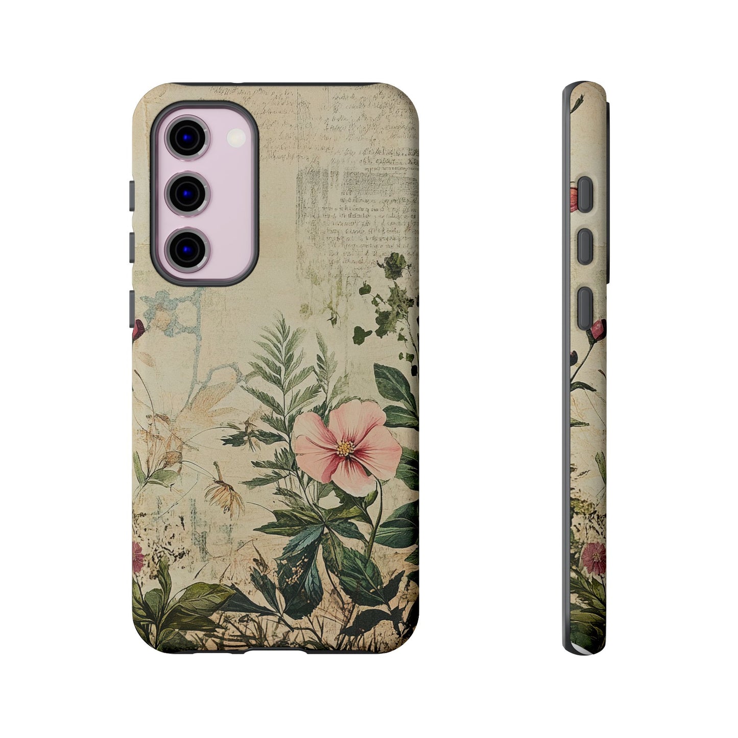 Floral Vintage Tough Case – Botanical Protective Phone Cover,Plants Lovers