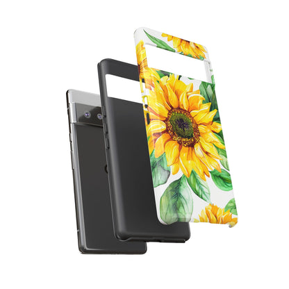 Sunflower Tough Phone Case — Bright Floral Protective Cover