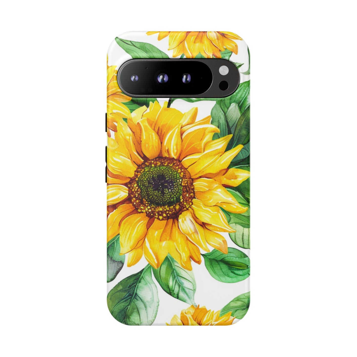 Sunflower Tough Phone Case — Bright Floral Protective Cover