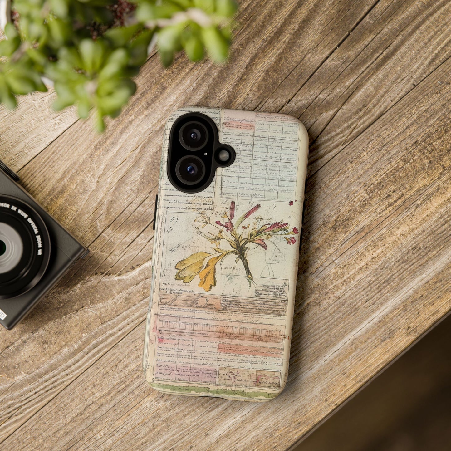 Vintage Botanical Tough Case — Floral Collage Phone Cover