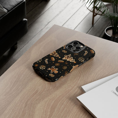 Christmas Cookie Phone Case,Black And Gold ,Case Holidays Case