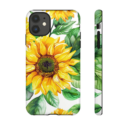 Sunflower Tough Phone Case — Bright Floral Protective Cover