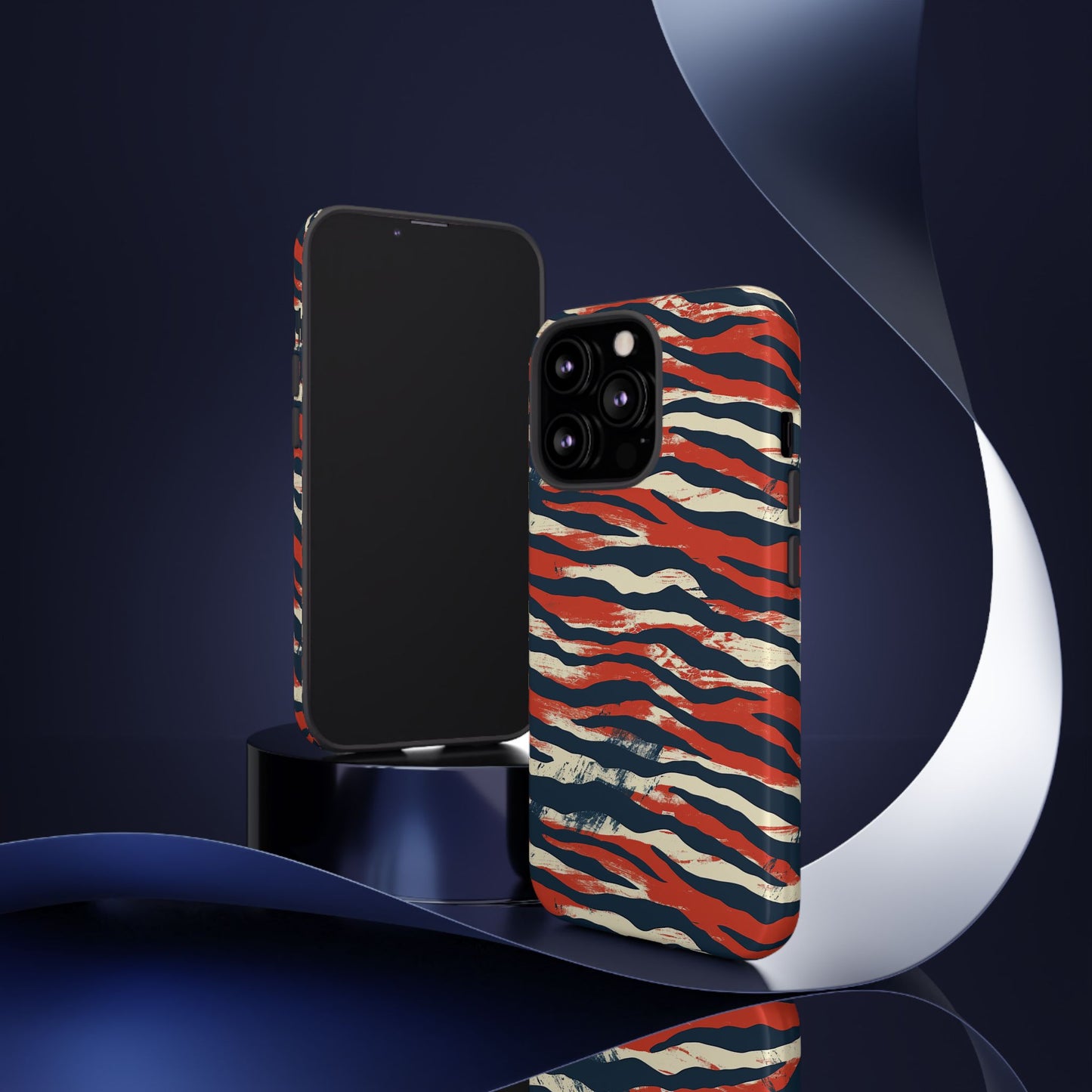 Patriotic Red White Blue Zebra Phone Case,Africa Pattern