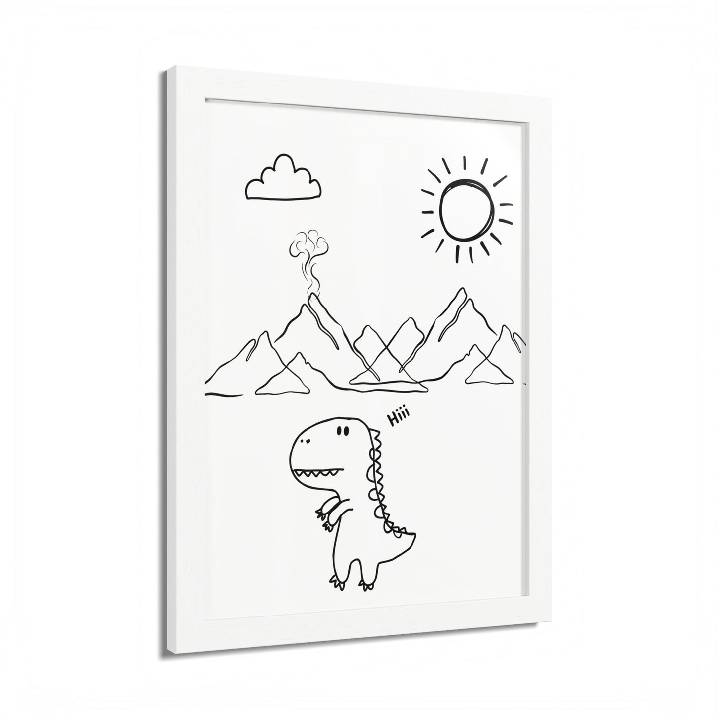 Playful Dinosaur wall art , Kids Room Decor, Nursery Wall Art, Gift for Dinosaur Lovers,  Children's Art