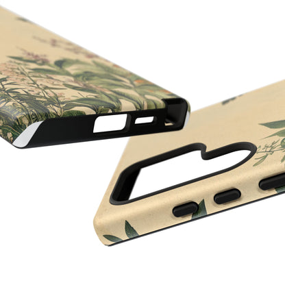 Floral Vintage Tough Case – Botanical Protective Phone Cover,Plants Lovers