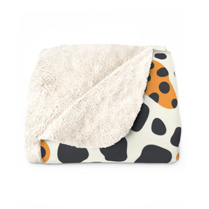 Leopard Spot Sherpa Fleece Blanket – Cozy Animal Print Throw