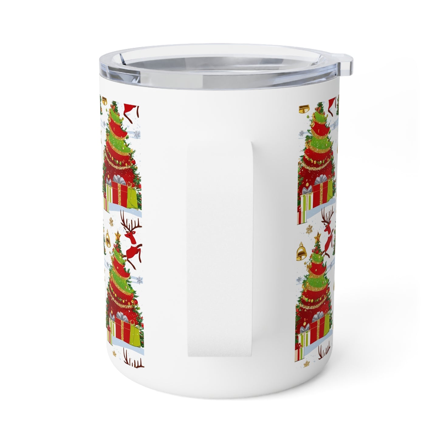 Festive Insulated Coffee Mug, Holiday Coffee Cup, Christmas Gift Mug, Winter Beverage Tumbler, Cute Coffee Drinkware