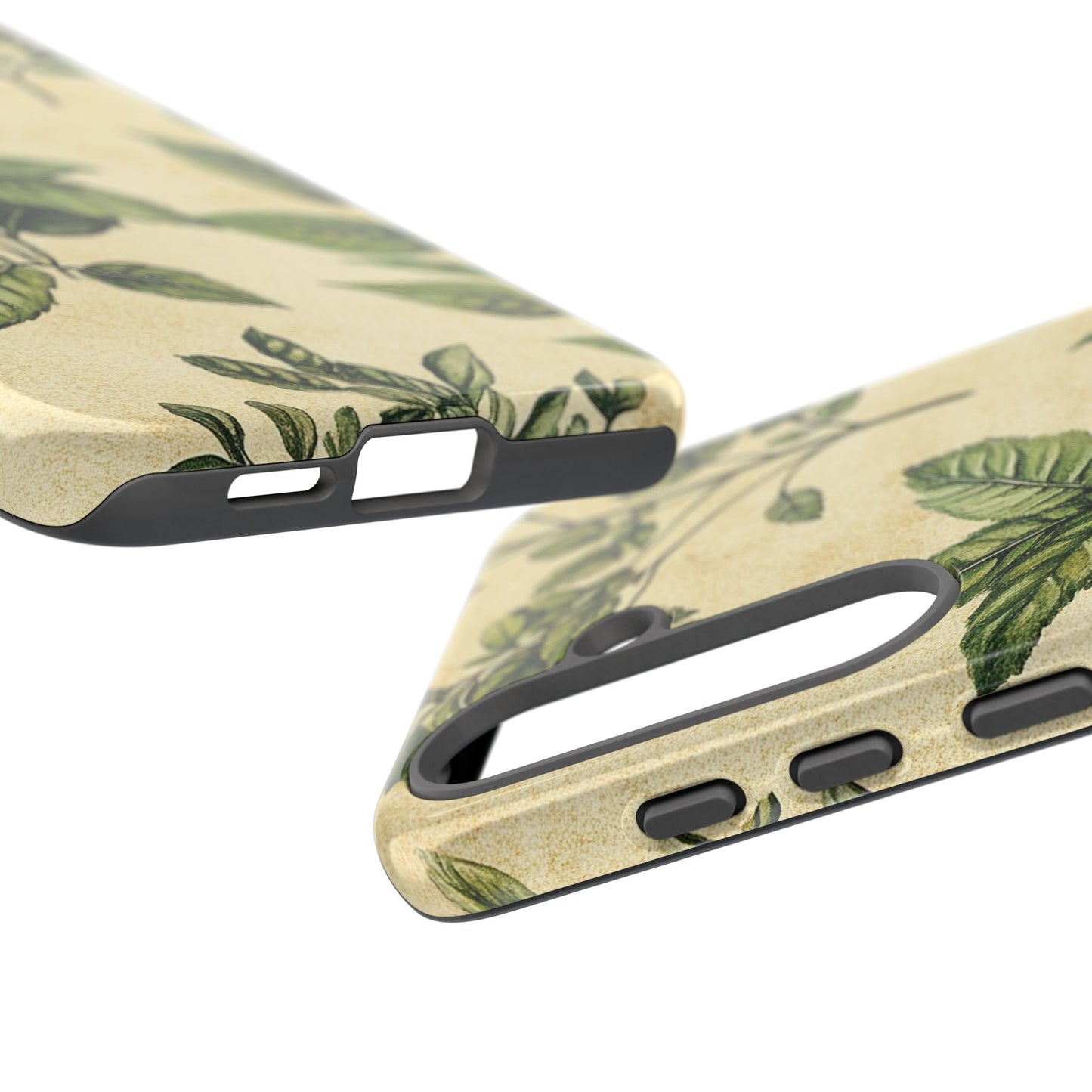 Botanical Leaves Tough Phone Case — Vintage Green Plant Print