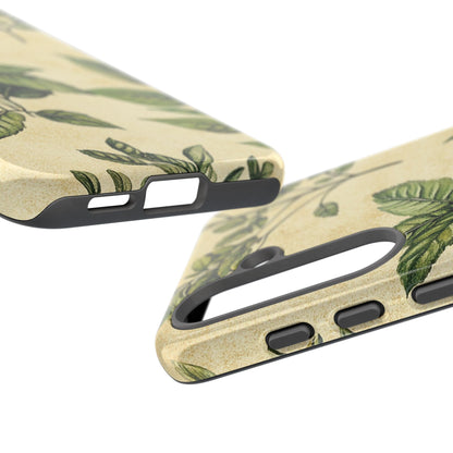 Botanical Leaves Tough Phone Case — Vintage Green Plant Print