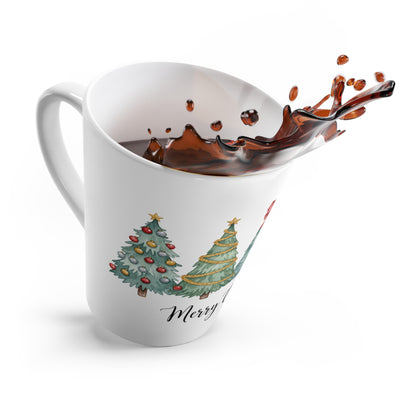 Christmas Tree Latte Mug - Festive Holiday Coffee Cup perfect gift for holidays .