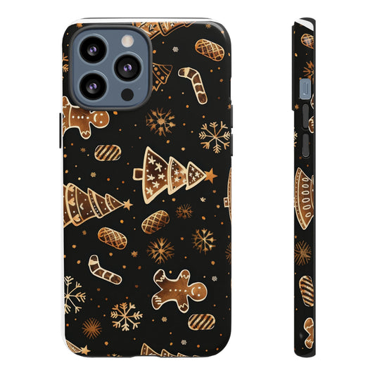 Christmas Cookie Phone Case,Black And Gold ,Case Holidays Case