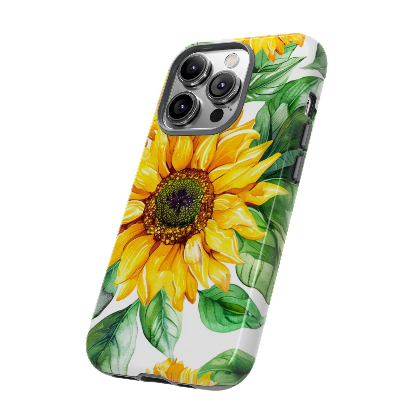 Sunflower Tough Phone Case — Bright Floral Protective Cover