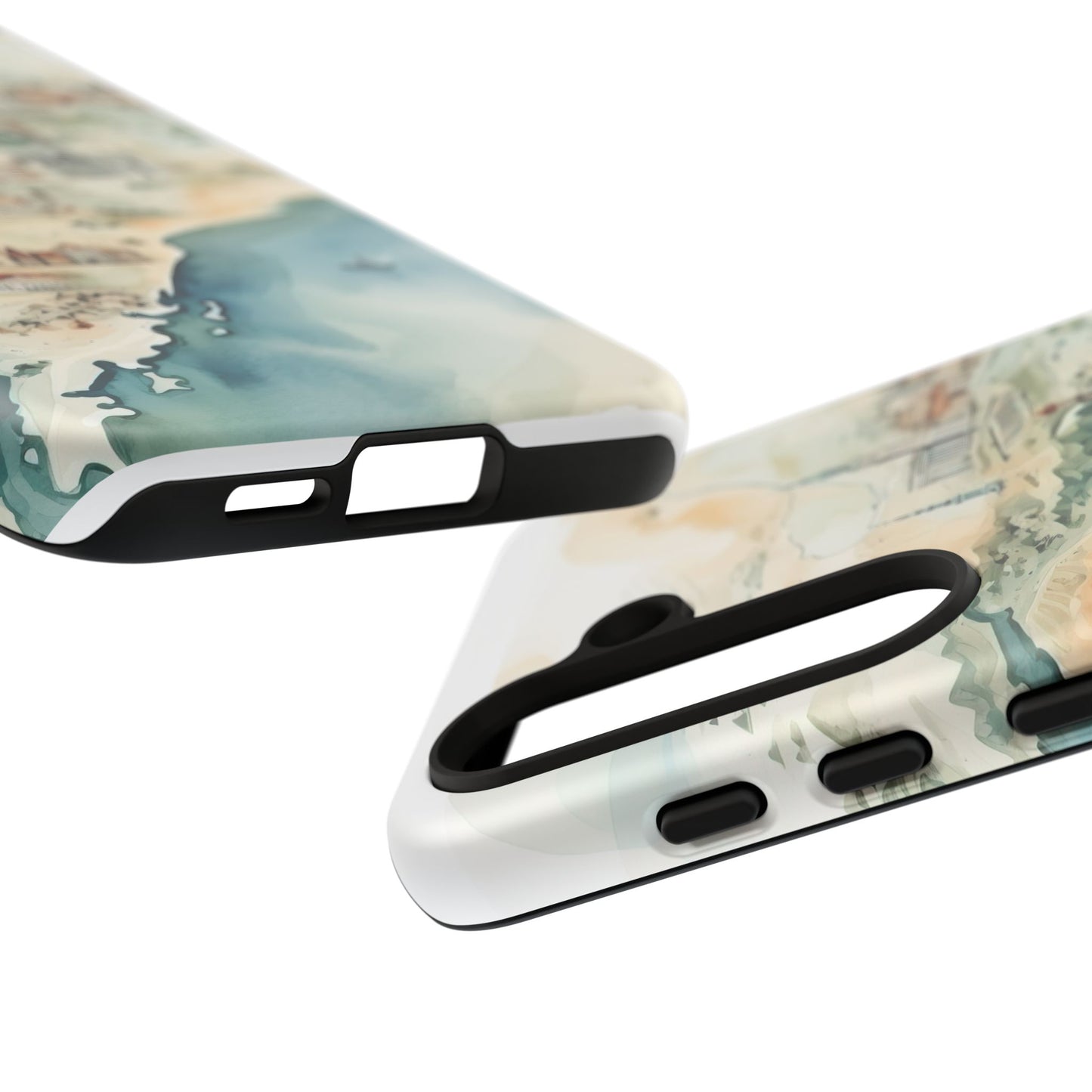 Hard Phone Case — Watercolor Fantasy Map Castle Design