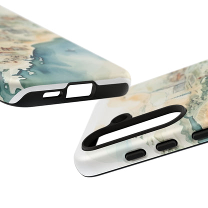 Hard Phone Case — Watercolor Fantasy Map Castle Design