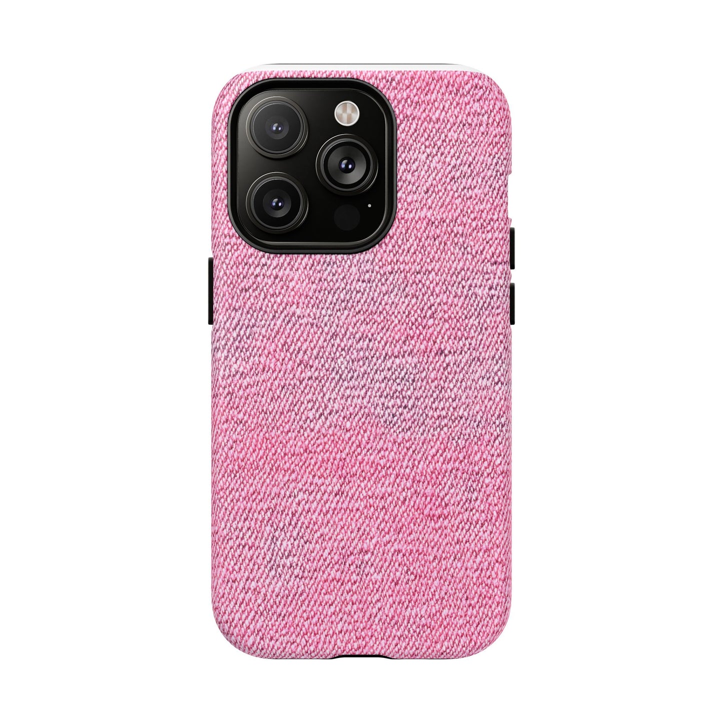 Pink Textured Tough Magnetic Phone Case — Durable Magnetic Snap-On iPhone Cover