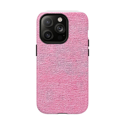 Pink Textured Tough Magnetic Phone Case — Durable Magnetic Snap-On iPhone Cover