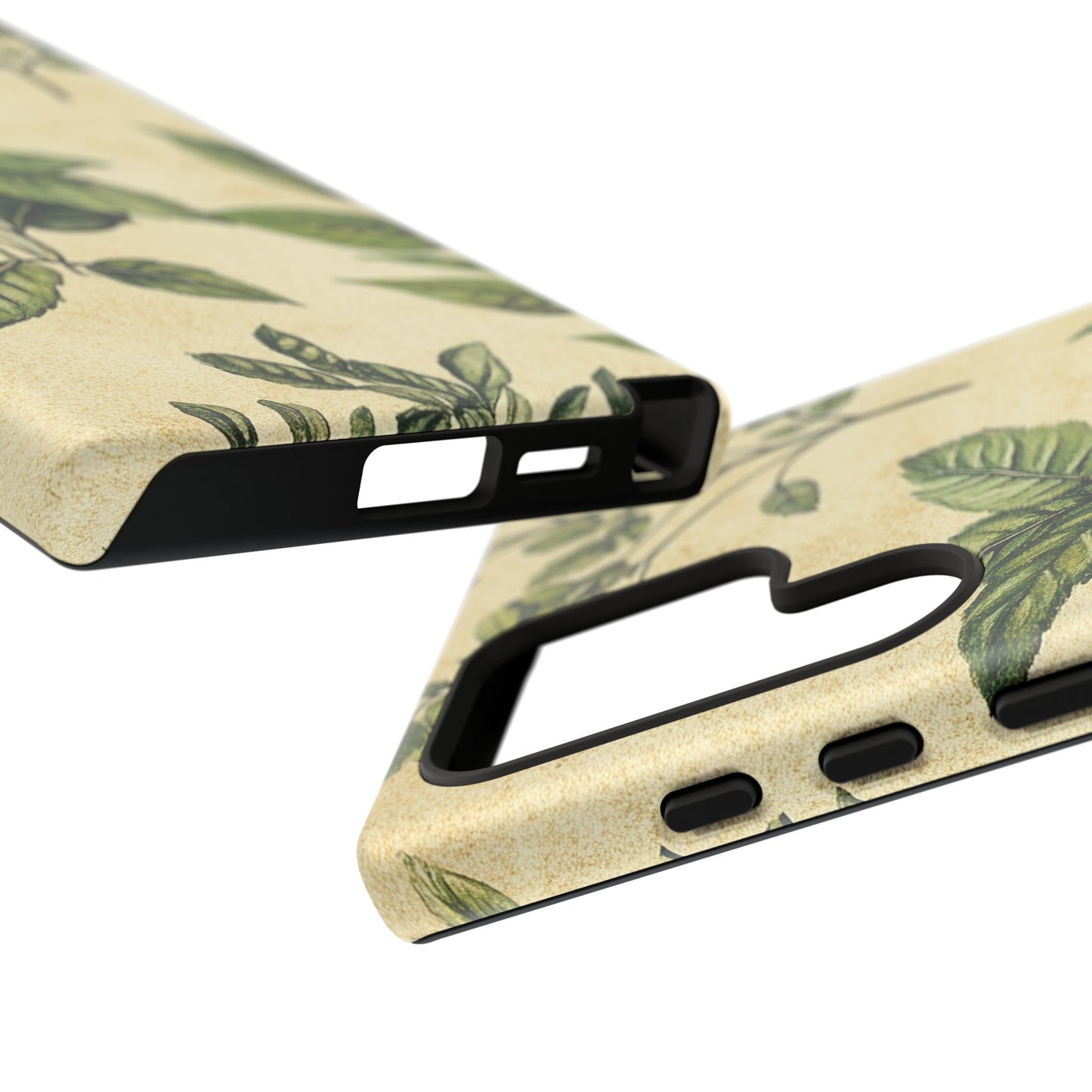 Botanical Leaves Tough Phone Case — Vintage Green Plant Print