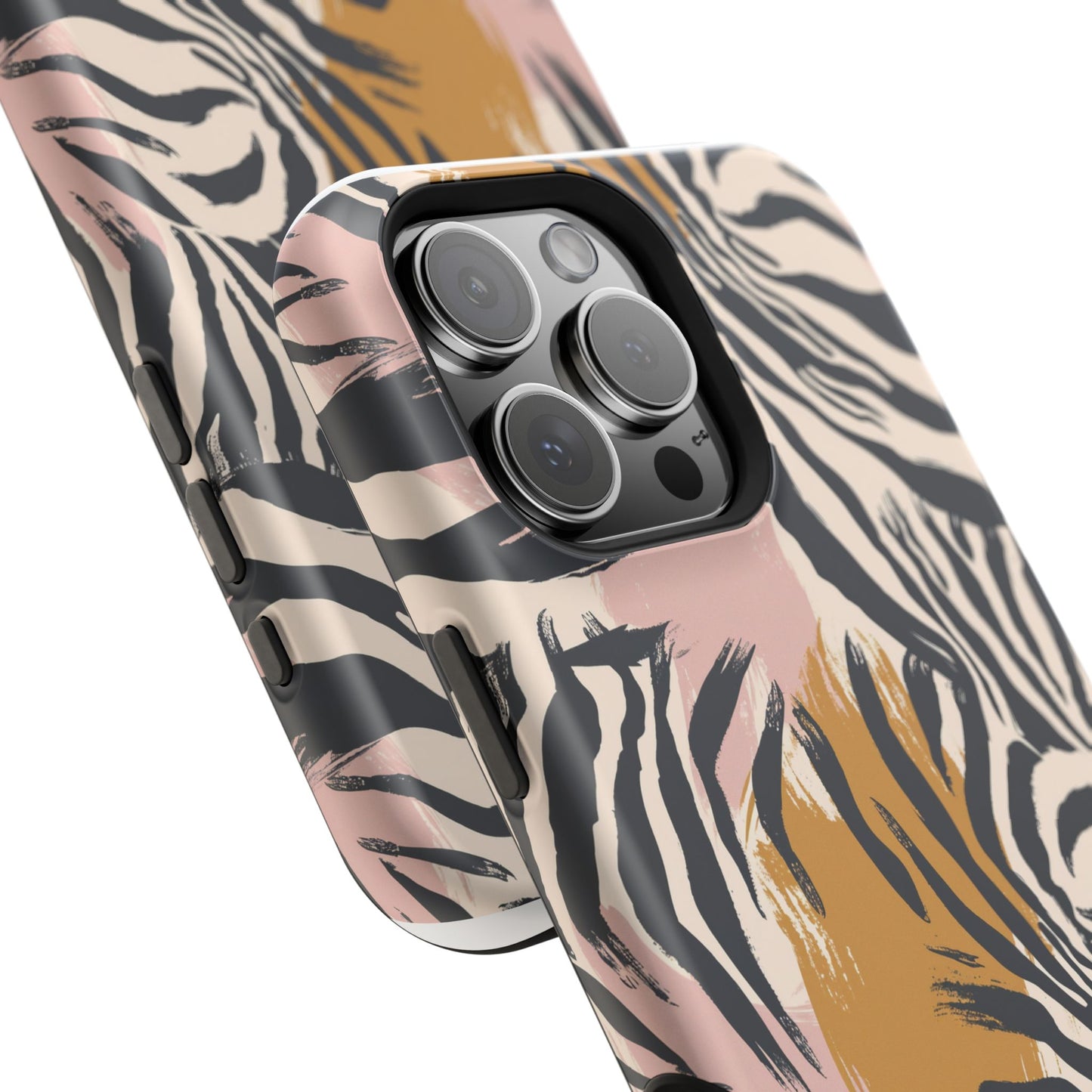 Zebra Brushstroke Magnetic Impact Phone Case,Africa Pattern