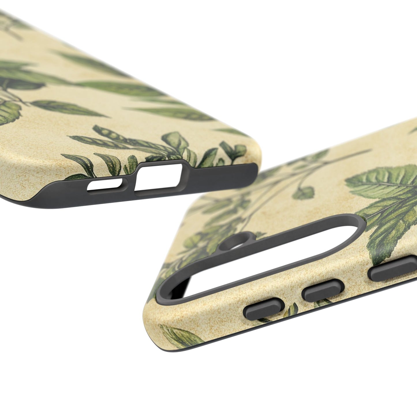 Botanical Leaves Tough Phone Case — Vintage Green Plant Print