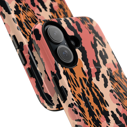 Leopard Print Tough Magnetic Phone Case — Slim Protective iPhone Cover