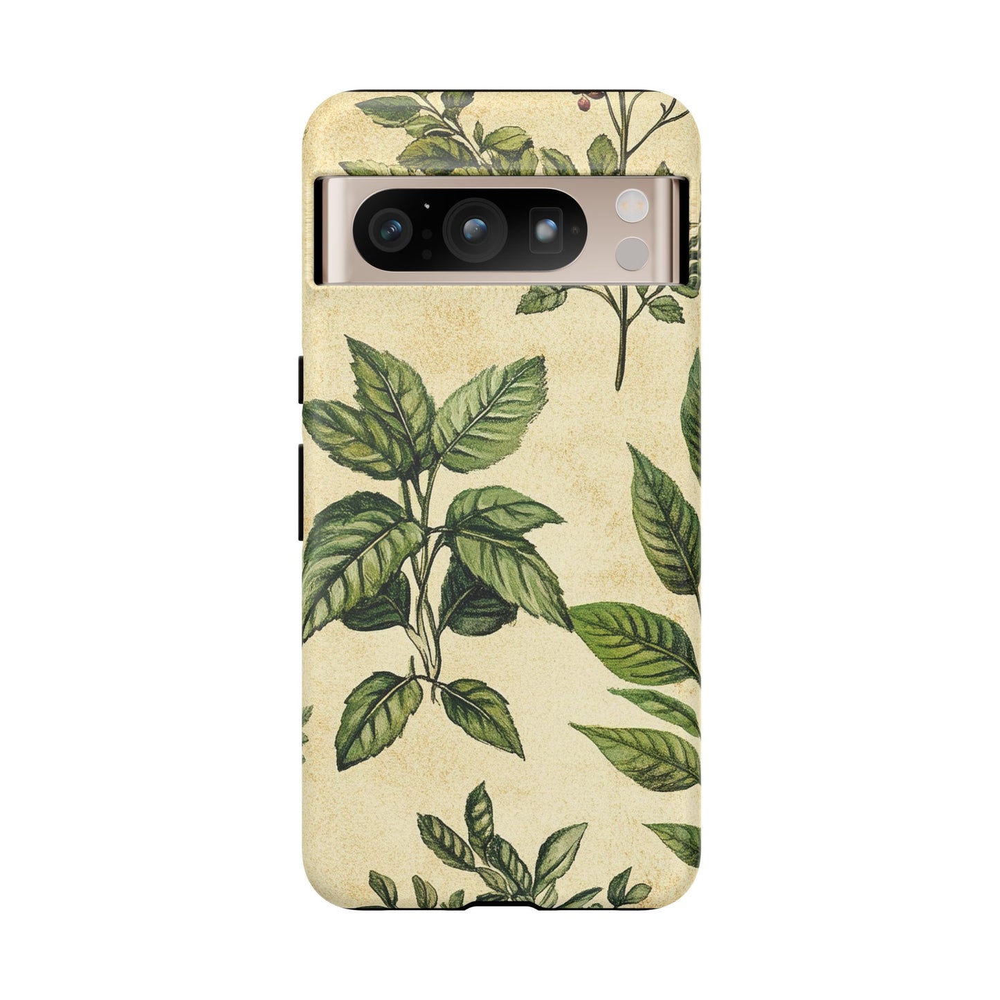 Botanical Leaves Tough Phone Case — Vintage Green Plant Print