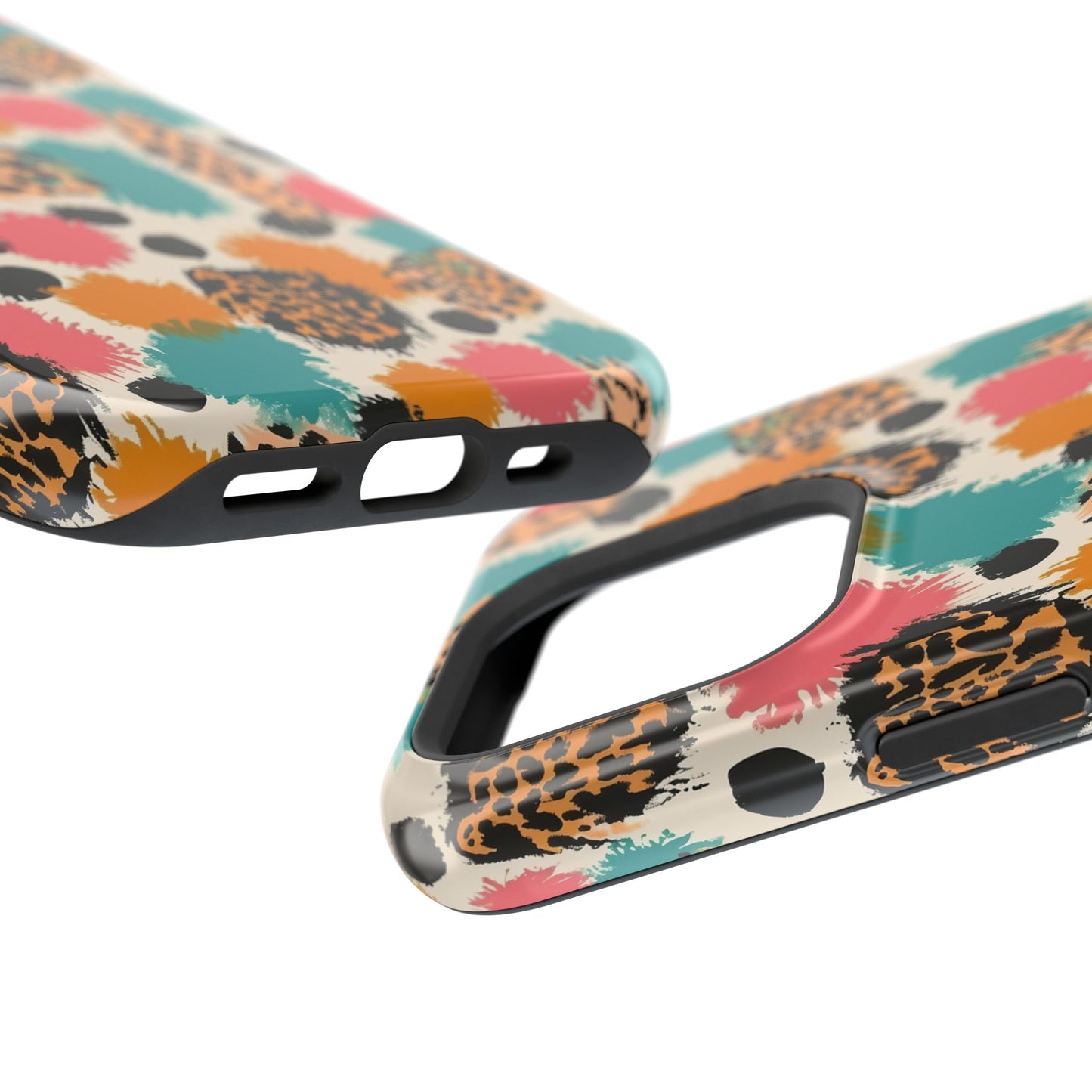 Leopard Splash Magnetic Impact Phone Case — Colorful Abstract Animal Print