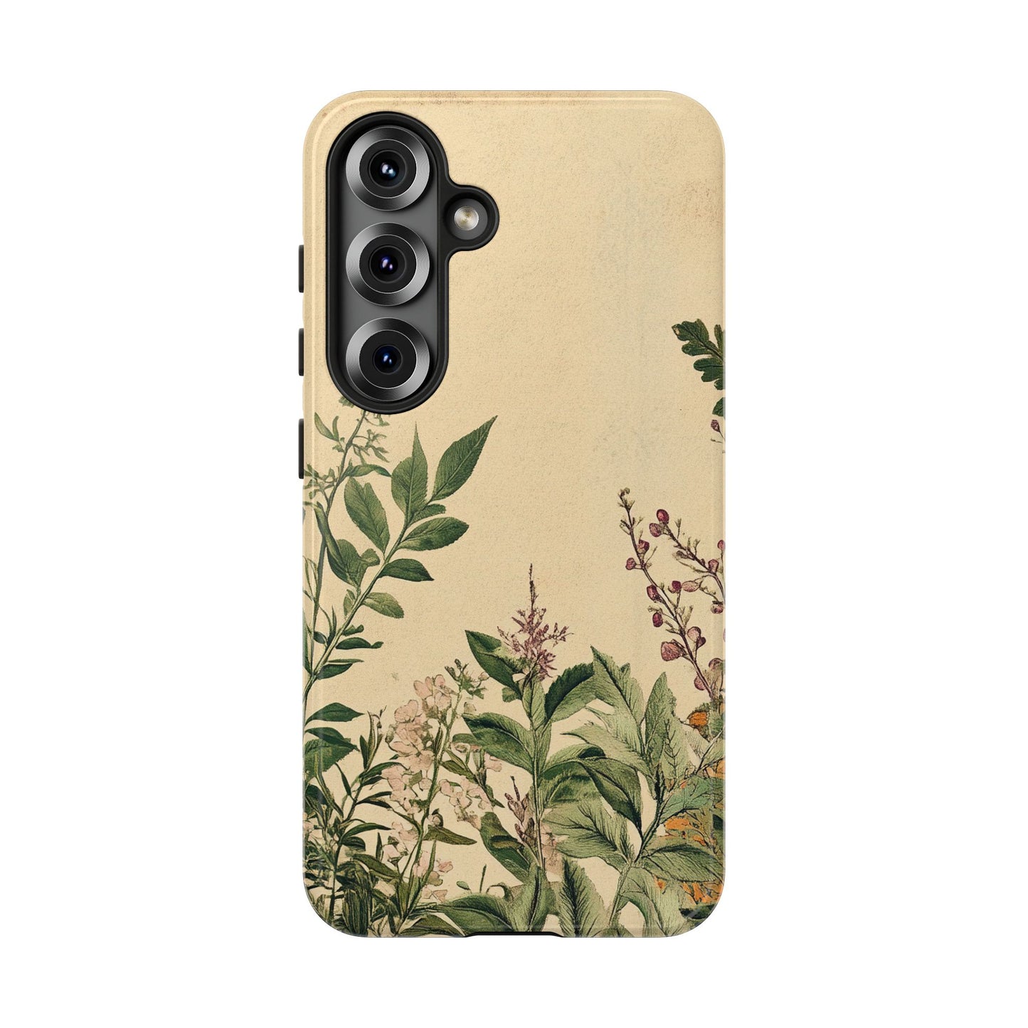 Floral Vintage Tough Case – Botanical Protective Phone Cover,Plants Lovers