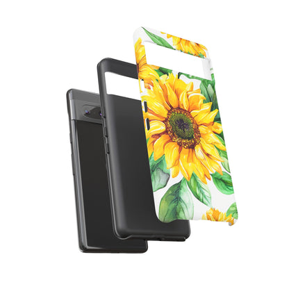 Sunflower Tough Phone Case — Bright Floral Protective Cover