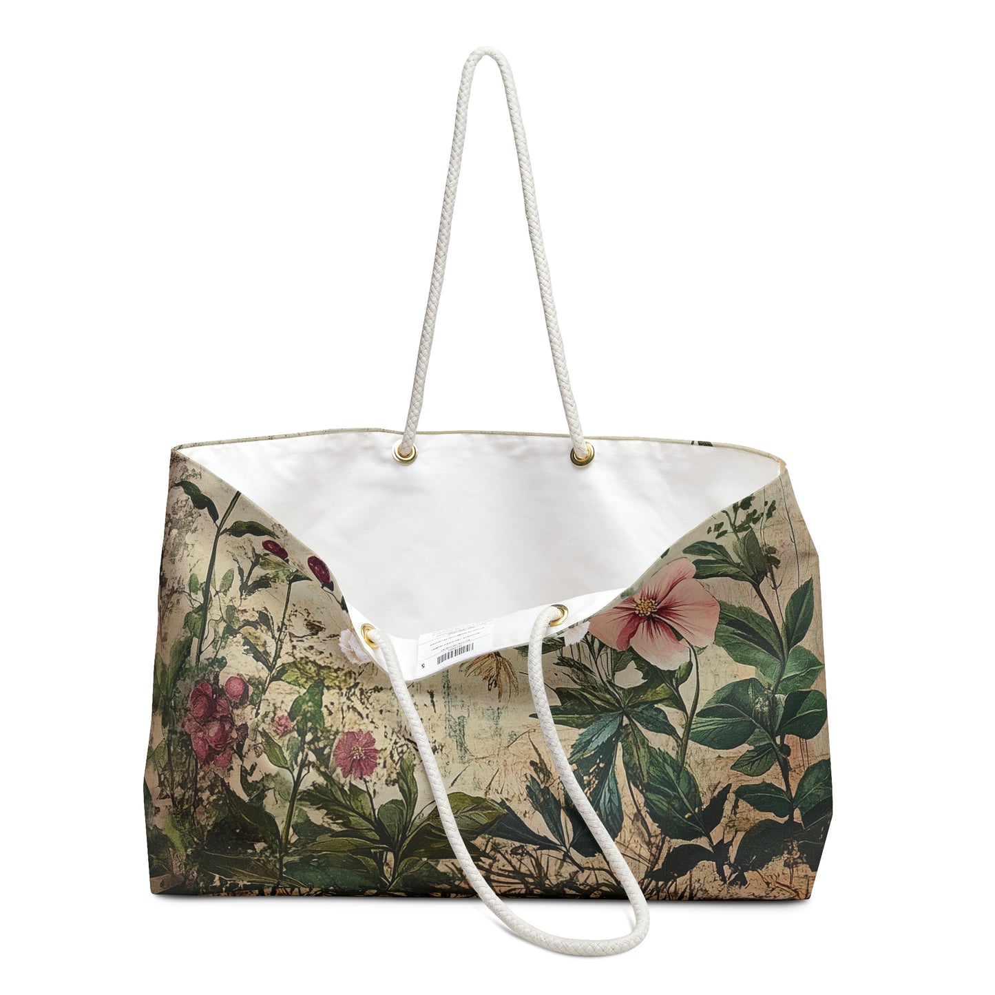 Botanical Weekender Bag — Vintage Floral Travel Tote