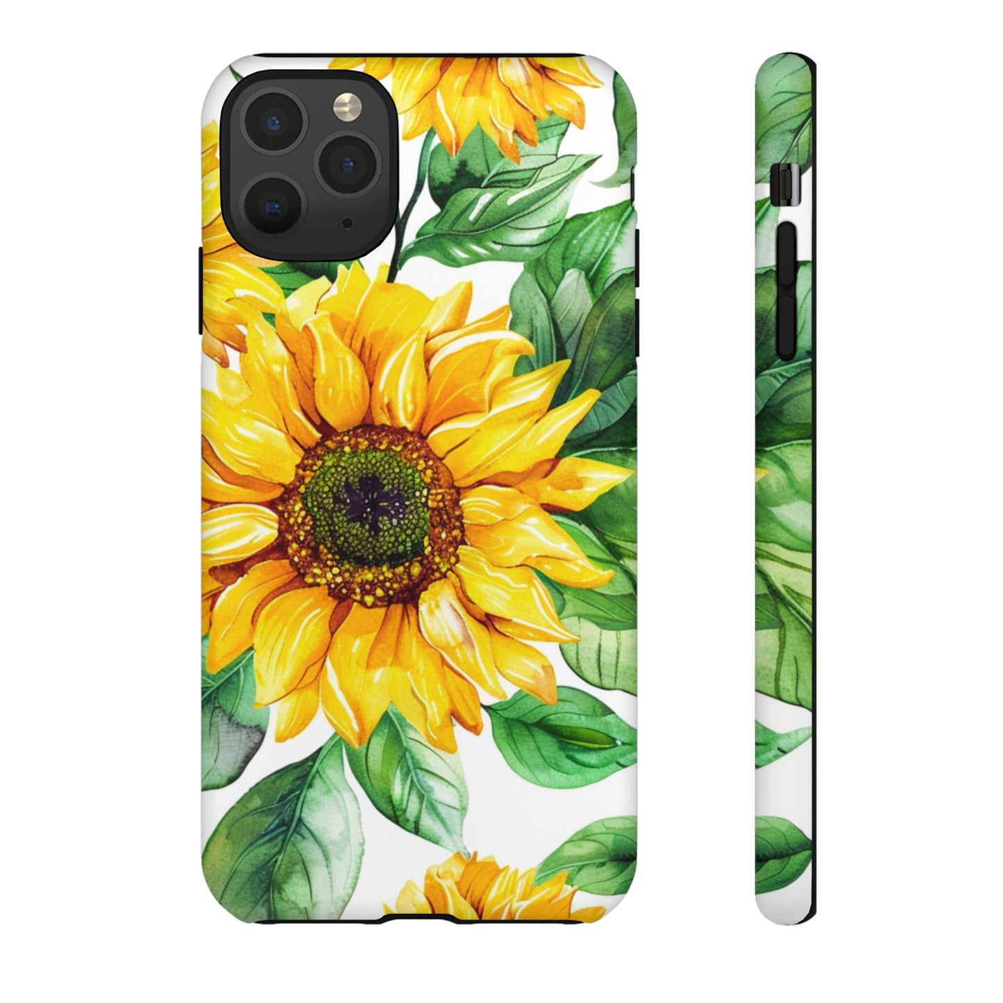 Sunflower Tough Phone Case — Bright Floral Protective Cover