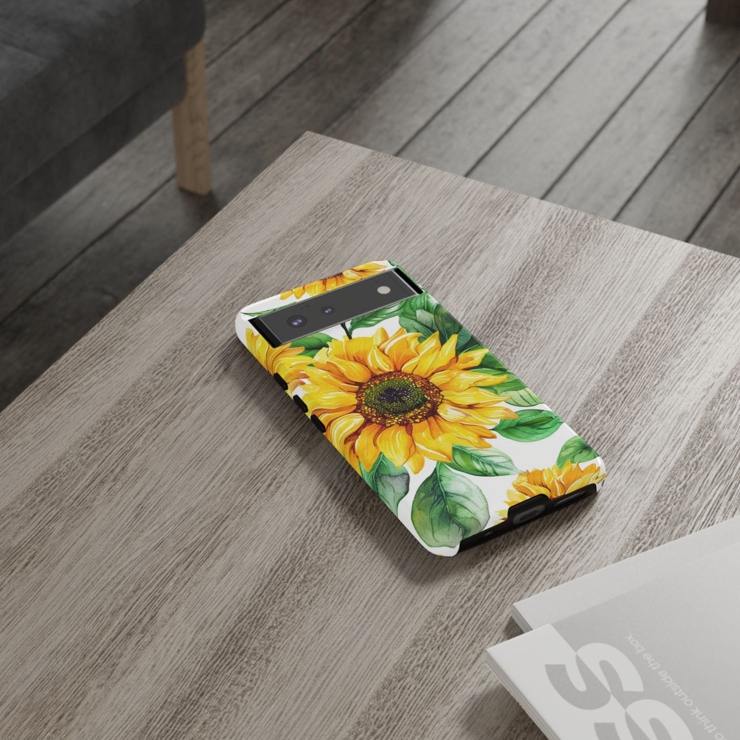 Sunflower Tough Phone Case — Bright Floral Protective Cover