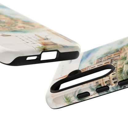 Hard Phone Case — Watercolor Fantasy Map Castle Design
