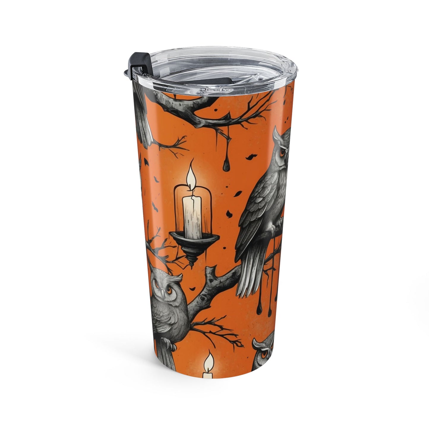 Spooky Owl Tumbler 20oz | Halloween Drinkware, Perfect for Fall, Owl Lovers, Coffee Travel Mug, Gift for Her