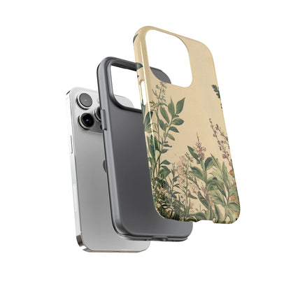 Floral Vintage Tough Case – Botanical Protective Phone Cover,Plants Lovers