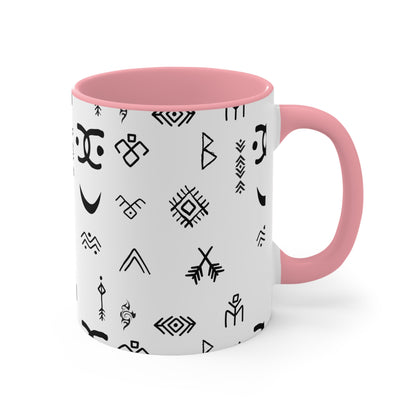 Stylish Accent Mugs for Home Decor, Unique Gift for Friends, Bohemian Coffee Cup, Minimalist Drinkware, Artistic Ceramic Mug