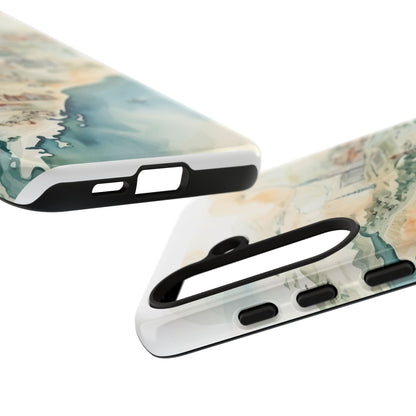 Hard Phone Case — Watercolor Fantasy Map Castle Design