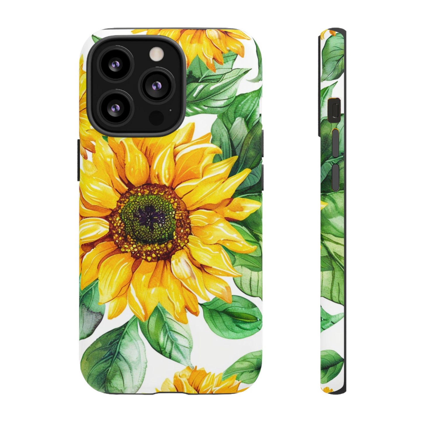 Sunflower Tough Phone Case — Bright Floral Protective Cover