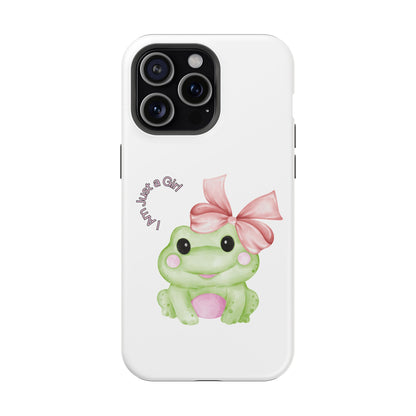 Cute Frog Phone Case, Impact-Resistant Phone Cover, Gift for Her, Fun Girl Accessories, Colorful Tech Protection